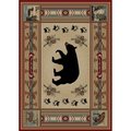 Mayberry Rug Mayberry Rug HS4882 4X6 3 ft. 11 in. x 5 ft. 3 in. Hearthside Woodlands Bear Area Rug; Red HS4882 4X6